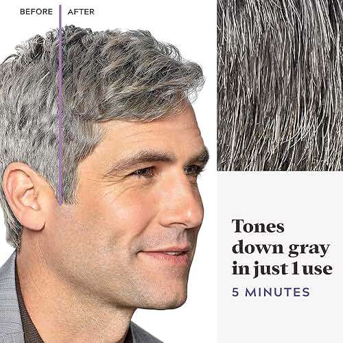 Just For Men Touch of Gray, Mens Hair Color Kit with Comb Applicator for Easy Application, Great for a Salt and Pepper Look - Medium Brown, T-35, Pack of 3 - Image 4