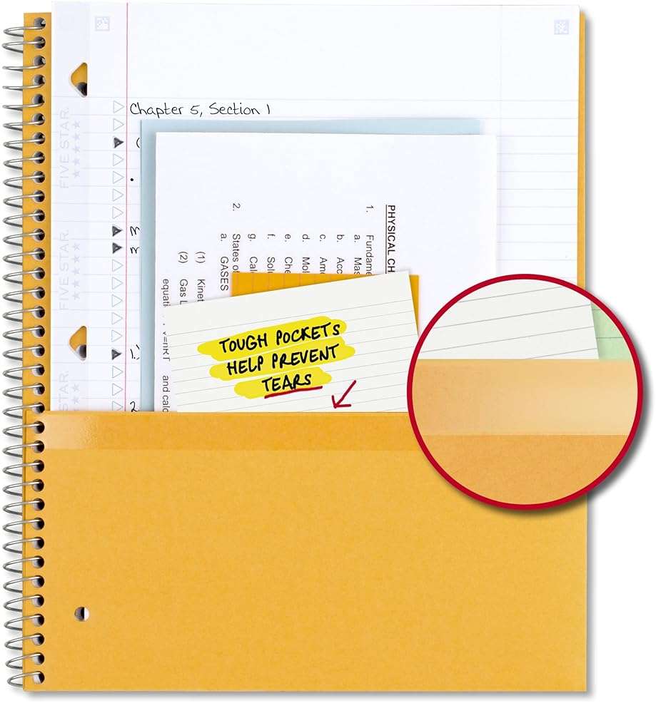 Five Star Spiral Notebook + Study App, 1 Subject, College Ruled Paper, 8-1/2" x 11", 100 Sheets, Fights Ink Bleed, Water Resistant Cover, Pacific Blue (72565) - Image 6