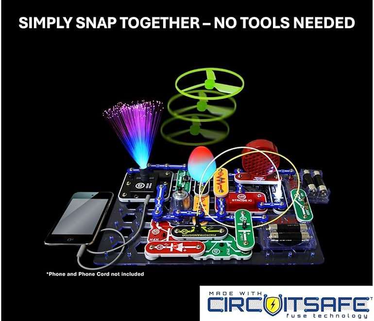 Snap Circuits Light Electronics Exploration Kit | Over 175 Exciting STEM Projects | Full Color Project Manual | 55+ Snap Circuits Parts | STEM Educational Toys for Kids 8+ - Image 5