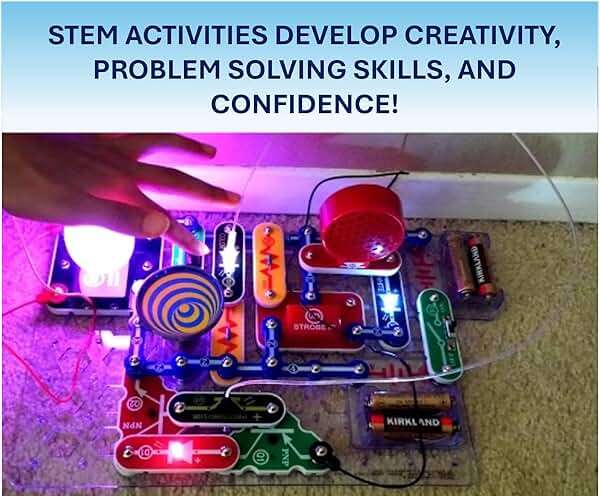 Snap Circuits Light Electronics Exploration Kit | Over 175 Exciting STEM Projects | Full Color Project Manual | 55+ Snap Circuits Parts | STEM Educational Toys for Kids 8+ - Image 8