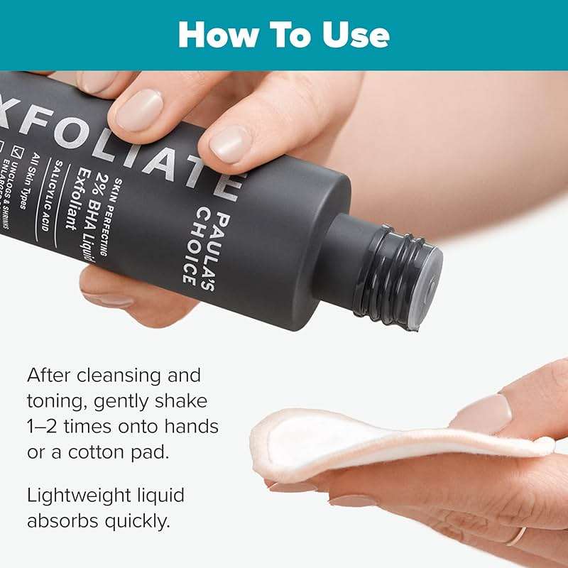 Paula's Choice SKIN PERFECTING 2% BHA Liquid Exfoliant with Salicylic Acid, Facial Polish for Enlarged Pores, Wrinkles & Fine Lines, Suitable for Blackhead-Prone Skin, Fragrance-Free - Image 3