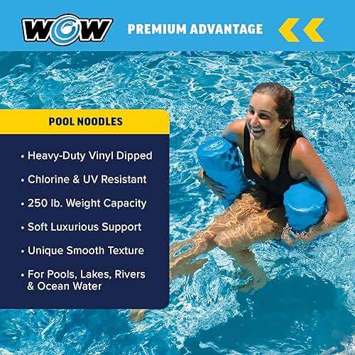WOW World of Watersports First Class Foam Pool Noodles for Swimming and Floating, Pool Floats, Lake Floats - Image 6