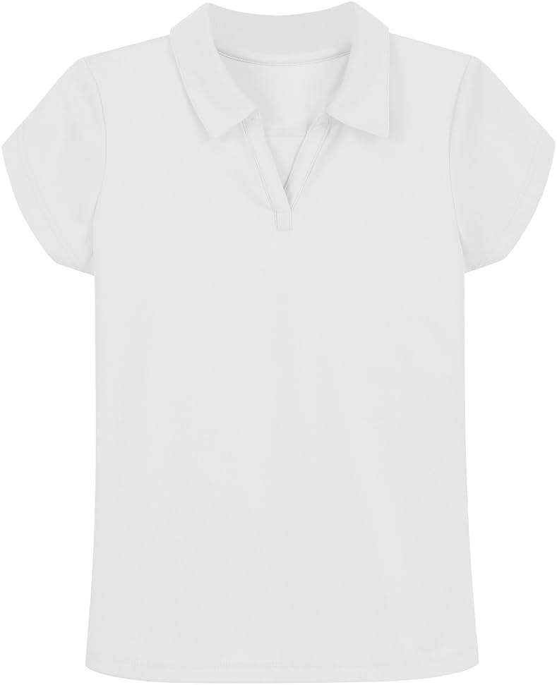 Nautica Girls' Short Sleeve Performance Polo - Image 1