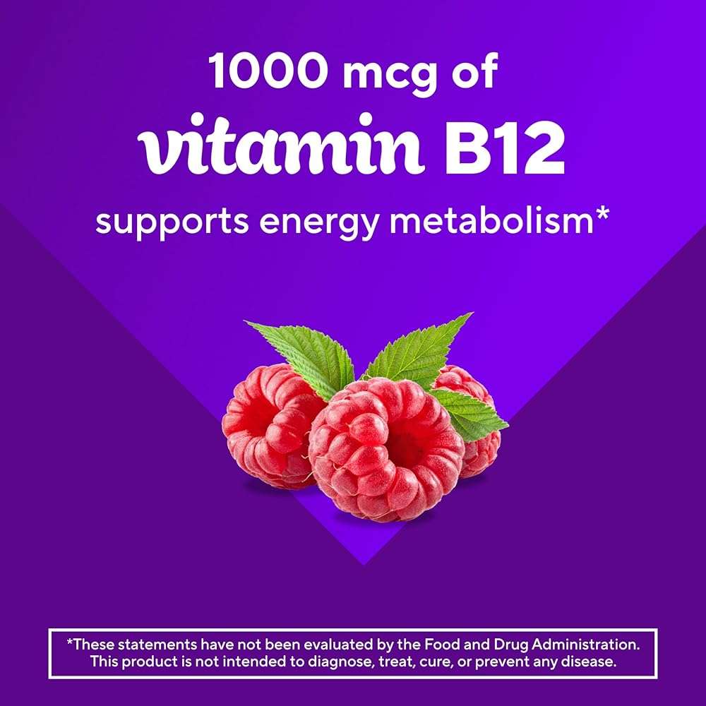 vitafusion Vitamin B12 Gummy Vitamins for Energy Metabolism Support, Raspberry Flavored, America’s Number 1 Gummy Vitamin Brand, 70 Day Supply, 140 Count - Image 5