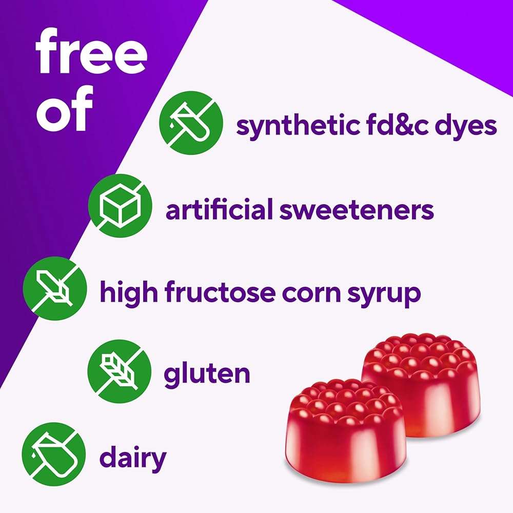 vitafusion Vitamin B12 Gummy Vitamins for Energy Metabolism Support, Raspberry Flavored, America’s Number 1 Gummy Vitamin Brand, 70 Day Supply, 140 Count - Image 6