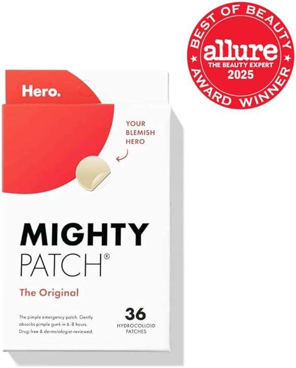 Mighty Patch Original Patch from Hero Cosmetics - #1 Hydrocolloid Acne Pimple Patches for Face, Shrinking Zits & Whiteheads in 1 Use, Nighttime Spot Pimple Stickers for Face, 36 Count - Image 2