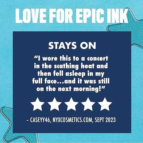 NYX PROFESSIONAL MAKEUP Epic Ink Liner, Waterproof Liquid Eyeliner - Black, Vegan Formula - Image 9