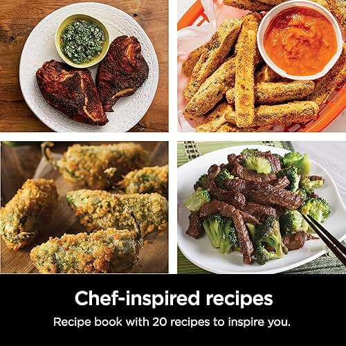 Ninja Air Fryer | 4 QT Capacity | 4-in-1 Roast, Crisp, Roast, Reheats, & Dehydrates | Dishwasher Safe Parts | 105°F-400°F | Includes 20 Easy & Healthy Recipes | 1550 watt | Grey | AF101 - Image 6