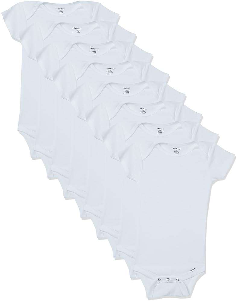Gerber Unisex-Baby 8-pack Short Sleeve Onesies Bodysuits - Image 1