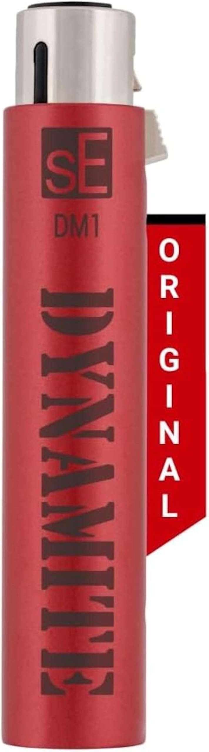 sE Electronics DM1 Dynamite Ultra-Slim Inline Microphone Preamp for Ribbon & Dynamic Microphones - Mic Preamp with +28dB Gain for Clean, Natural Sound - Ideal for Podcasting & Live Sound (Red) - Image 1