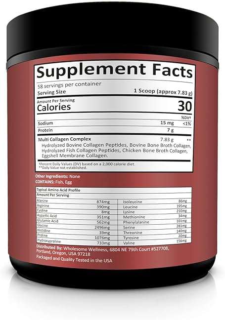 Wholesome Wellness Premium Multi Collagen Peptides Protein Powder for Women and Men, 5 Types of Hydrolyzed Collagen, Grass-Fed, Non-GMO & Unflavored, Pure Protein for Youthful Skin & Joint Recovery - Image 2