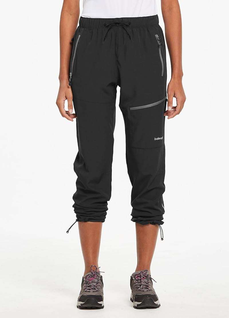 baleaf Women's Hiking Pants Quick Dry Lightweight Water Resistant Elastic Waist Cargo Pants for All Seasons - Image 2