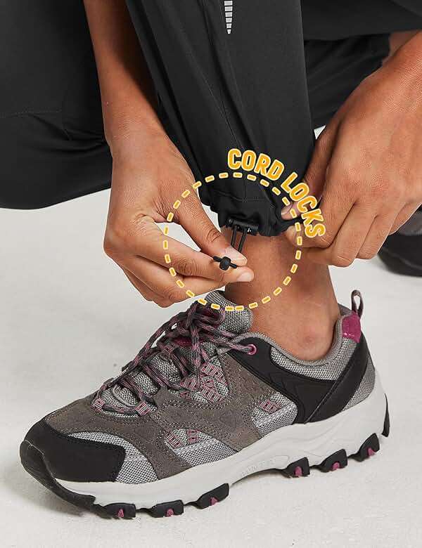 baleaf Women's Hiking Pants Quick Dry Lightweight Water Resistant Elastic Waist Cargo Pants for All Seasons - Image 6