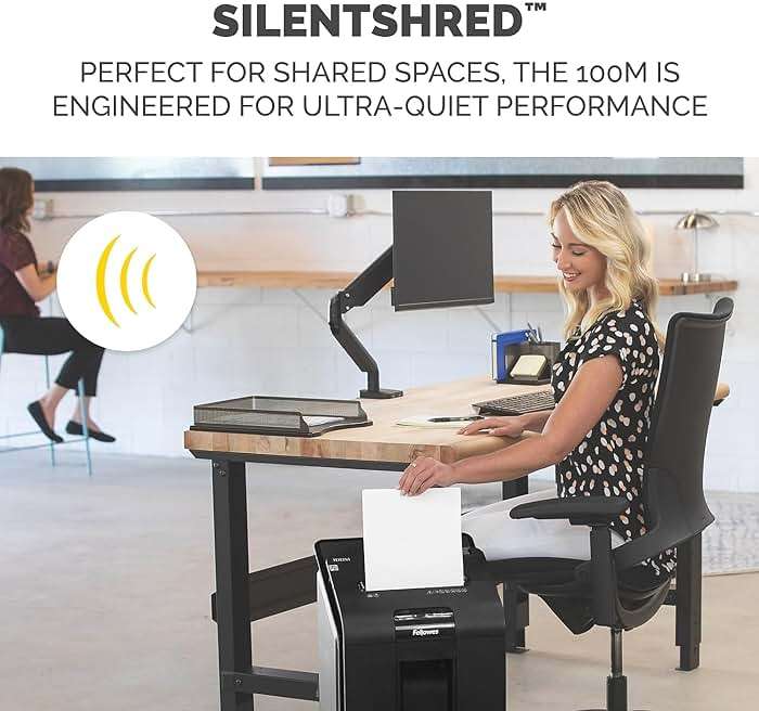 Fellowes AutoMax Micro-Cut 100M Commercial Office Auto Feed 2-in-1 Paper Shredder with 100-Sheet Capacity, Black - Image 5