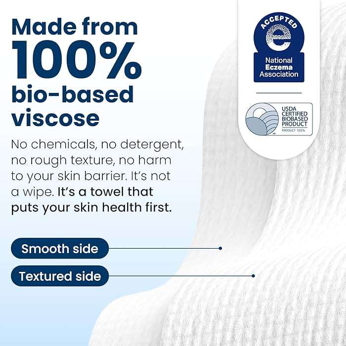 Clean Skin Club Clean Towels XL®, 100% USDA Biobased Face Towel, Disposable Face Towelette, Eczema Association Accepted, Makeup Remover Dry Wipes, Ultra Soft, 1 Pack, 50 Ct - Image 7