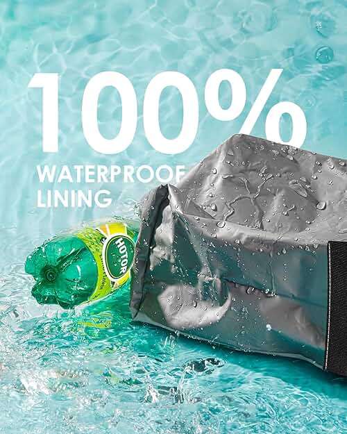 HOTOR Car Trash Can with Lid and Storage Pockets - 100% Leak-Proof Organizer, Waterproof Garbage Can, Multipurpose Trash Bin for Car, 2 Gallons, Black - Image 4