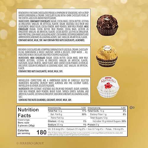 Ferrero Collection, Premium Assorted, Hazelnut, Dark Chocolate and Coconut, 48 Count Premium Treats, 6.1 oz - Image 2