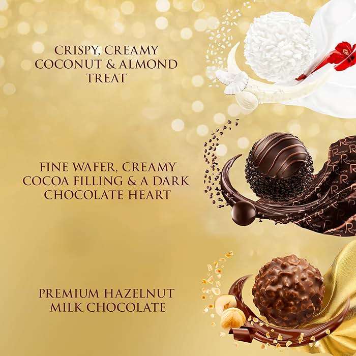 Ferrero Collection, Premium Assorted, Hazelnut, Dark Chocolate and Coconut, 48 Count Premium Treats, 6.1 oz - Image 4
