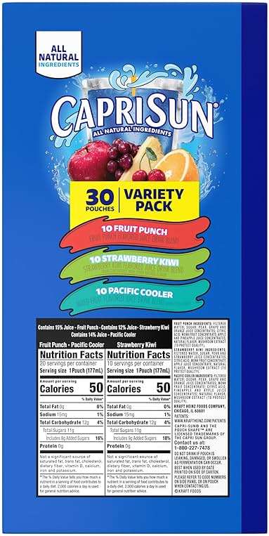Capri Sun Fruit Punch, Strawberry Kiwi and Pacific Cooler Flavored Juice Drink Blend Variety Pack, 30 ct Box, 6 fl oz Pouches - Image 8