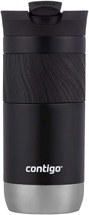 Contigo Byron Vacuum-Insulated Stainless Steel Travel Mug with Leak-Proof Lid Reusable Coffee Mug or Water Bottle BPA-Free 16oz Licorice Keeps Beverages Hot for 6 Hours or Cold for 12 Hours - Image 2