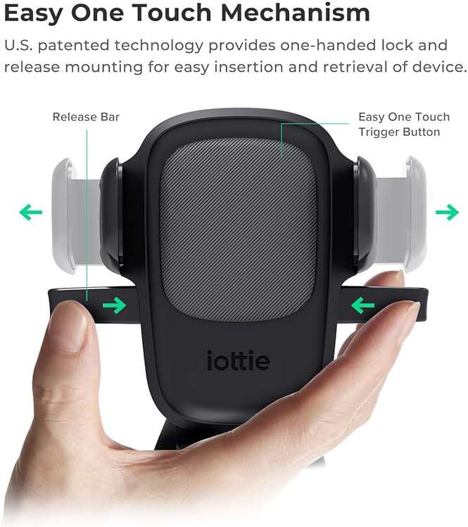iOttie Easy One Touch Signature Dashboard & Windshield Universal Car Mount Phone Holder Desk Stand with Suction Cup Base and Telescopic Arm for iPhone, Samsung, Google, More Smartphones - Image 2