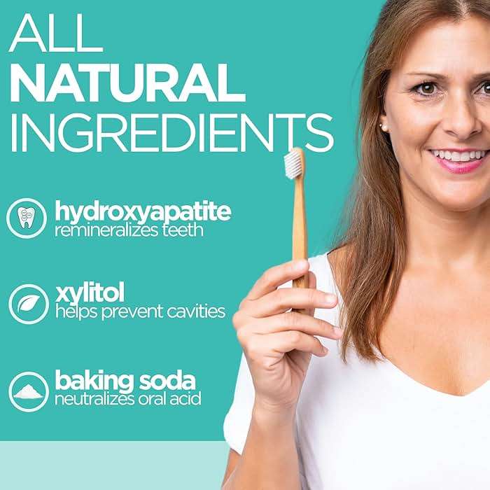 Wellnesse Hydroxyapatite Toothpaste, Fluoride Free, Whitening Toothpaste, Remineralizing Enamel Care, Xylitol Formula for Sensitive Teeth and Daily Oral Care, Fresh Mint, 4 Oz - Image 6