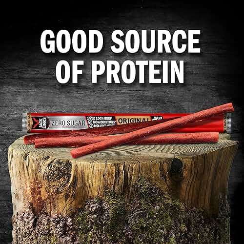 Jack Link's Original Zero Sugar Beef Sticks - (20 Pack) 0.92 oz Meat Sticks - Ready to Eat Protein Snacks - 5g Protein per Serving - Made with 100% Real Beef - Image 4