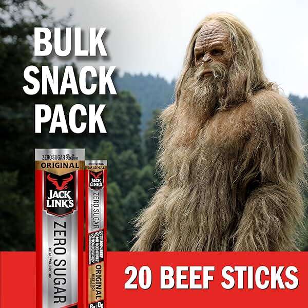 Jack Link's Original Zero Sugar Beef Sticks - (20 Pack) 0.92 oz Meat Sticks - Ready to Eat Protein Snacks - 5g Protein per Serving - Made with 100% Real Beef - Image 6