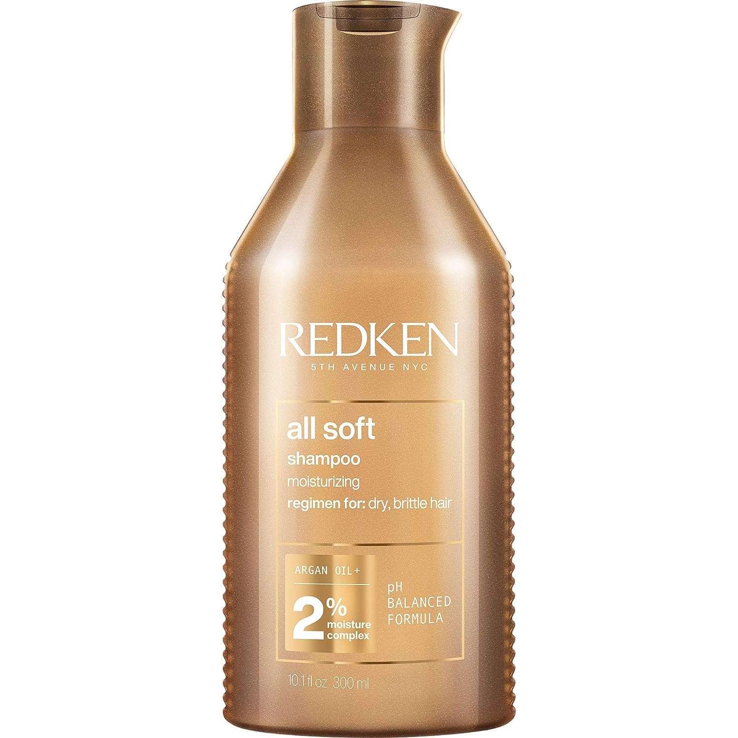 Redken All Soft Shampoo - Moisturizes & Hydrates Dry, Brittle Hair, Gently Cleanses and Softens, With Argan Oil, Safe For Color-Treated Hair - Image 1