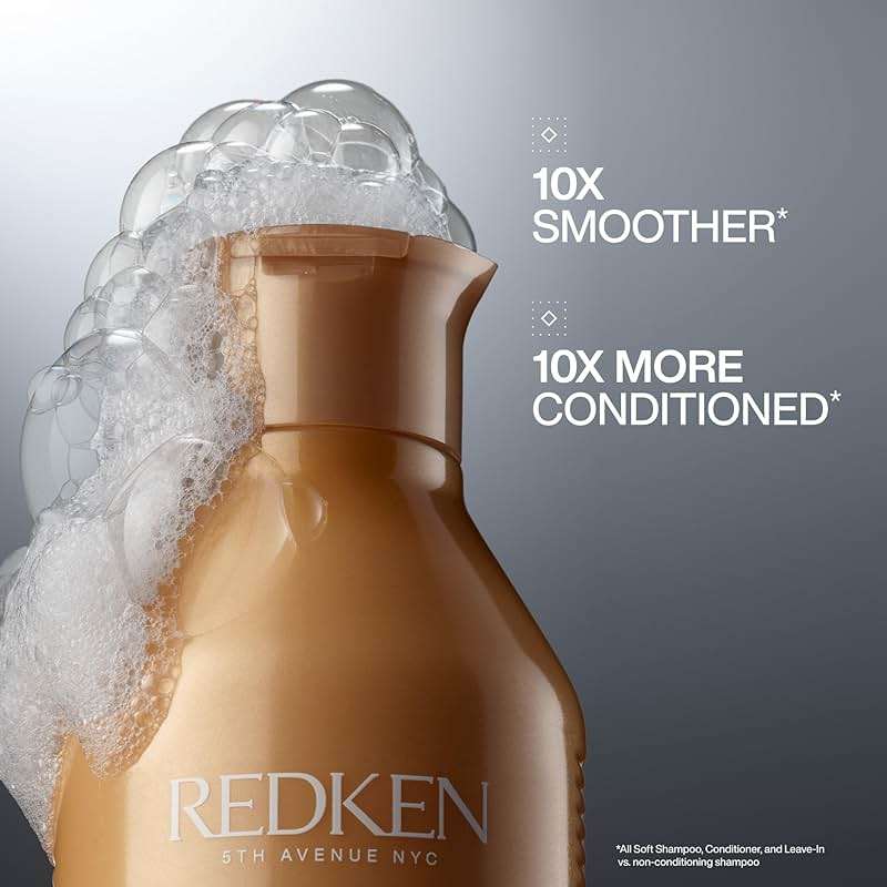 Redken All Soft Shampoo - Moisturizes & Hydrates Dry, Brittle Hair, Gently Cleanses and Softens, With Argan Oil, Safe For Color-Treated Hair - Image 2