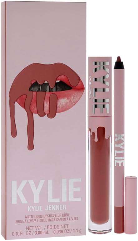 Kylie Cosmetics Matte Lip Kit - 301 Liquid Angel for Women - 2 Pc 0.10oz Matte Liquid Lipstick, 0.03oz Lip Liner - Image 3