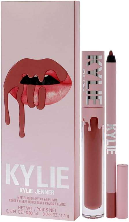 Kylie Cosmetics Matte Lip Kit - 301 Liquid Angel for Women - 2 Pc 0.10oz Matte Liquid Lipstick, 0.03oz Lip Liner - Image 4