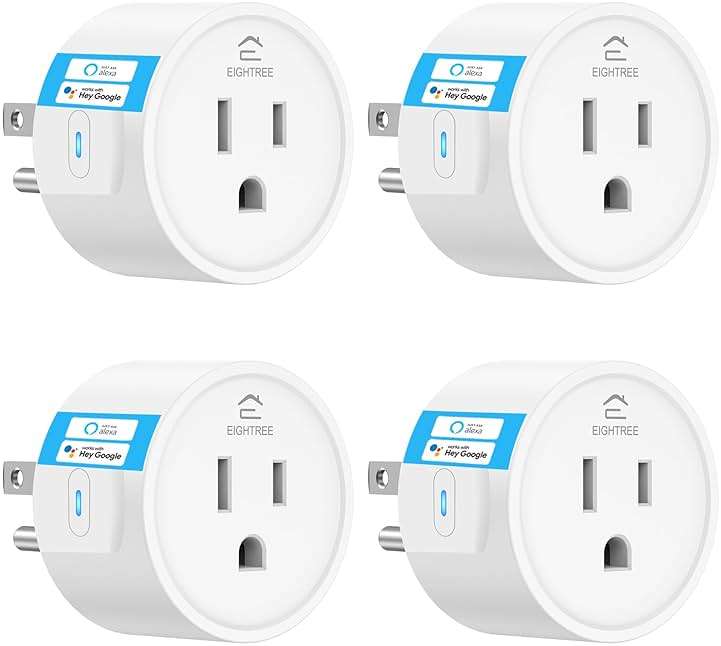 EIGHTREE 15A Smart Plug, Wi-Fi & Bluetooth Smart Outlet for High-Power Home Appliances, Works with Alexa & Google Home, Easy Setup, Timer & Remote Control, FCC & ETL Certified, 2.4GHz Wi-Fi Only - Image 1