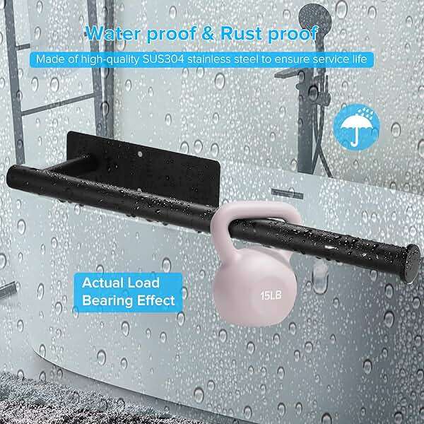 UREZORGEAR 2nd Gen Paper Towel Holder Under Cabinet No Drilling, [More Sturdy] Self Adhesive or Drilling Paper Towel Holder Wall Mount for Kitchen,RV [Fit Mega Paper Towel Roll] SUS304 Stainless Steel - Image 7