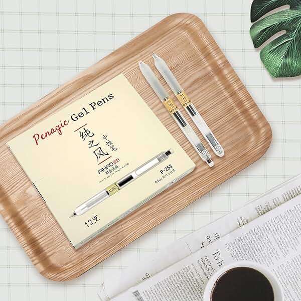 12 Pcs, Gel Pens 0.5mm, Retractable Pens, Black Pens 0.5 Fine Point, Style of Japanese Gel Pen, Retractable Gel Pens for Asian Korean Japan Office School Supplies - Image 2