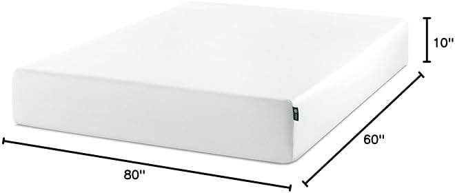 Zinus 10 Inch Queen Green Tea Memory Foam Mattress [New Version], Fiberglass Free, Medium Firm Feel, Zoned Pressure Relief, Certified Safe Foams & Fabric, Mattress in A Box - Image 2