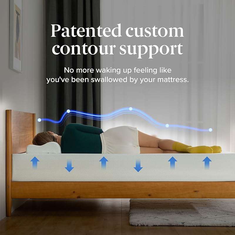 Zinus 10 Inch Queen Green Tea Memory Foam Mattress [New Version], Fiberglass Free, Medium Firm Feel, Zoned Pressure Relief, Certified Safe Foams & Fabric, Mattress in A Box - Image 5