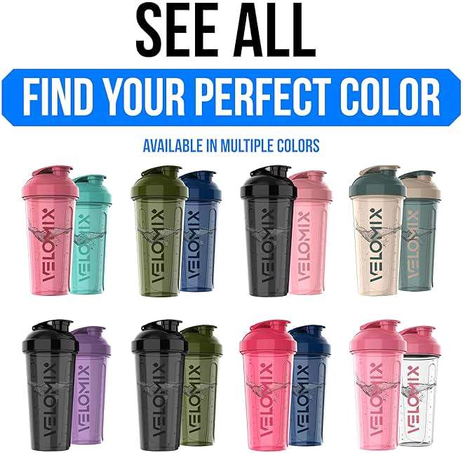 VELOMIX -2 Pack- 28 oz Protein Shaker Bottles for Protein Mixes - 2x Wire Whisk | Leak Proof Shaker Cups for Protein Shakes | Protein Shaker Bottle Pack (Black/Transparent) - Image 8
