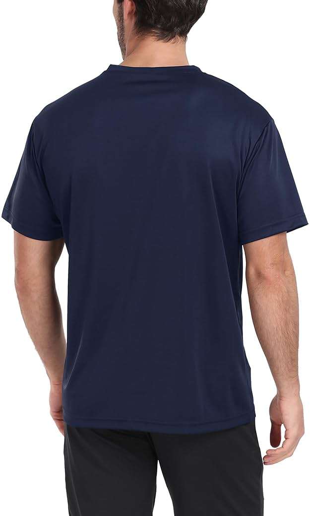 HovSiyla 1/5 Pack Workout Shirts for Men Athletic Running Gym Quick Dry Short Sleeve Performance Moisture Wicking T Shirt - Image 2