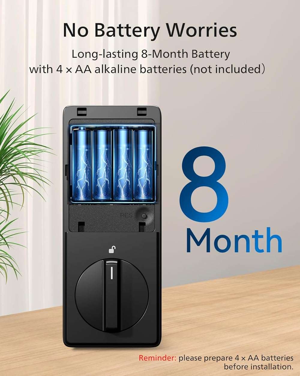 Philips Wi-Fi Smart Door Lock, Keyless Entry Door Lock with App Control,Fingerprint ID,Auto Lock,Keypad Deadbolt with Wi-Fi Bridge Adaptor,Smart Locks for Front Door-Matte Black - Image 6