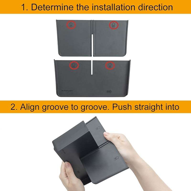 PIMCAR 2-Piece Center Console Organizer & Armrest Divider Set for 2023-2026 Honda Pilot, 2024-2026 Honda Passport/Ridgeline, Custom Fit Durable ABS Plastic Storage Tray - Image 6