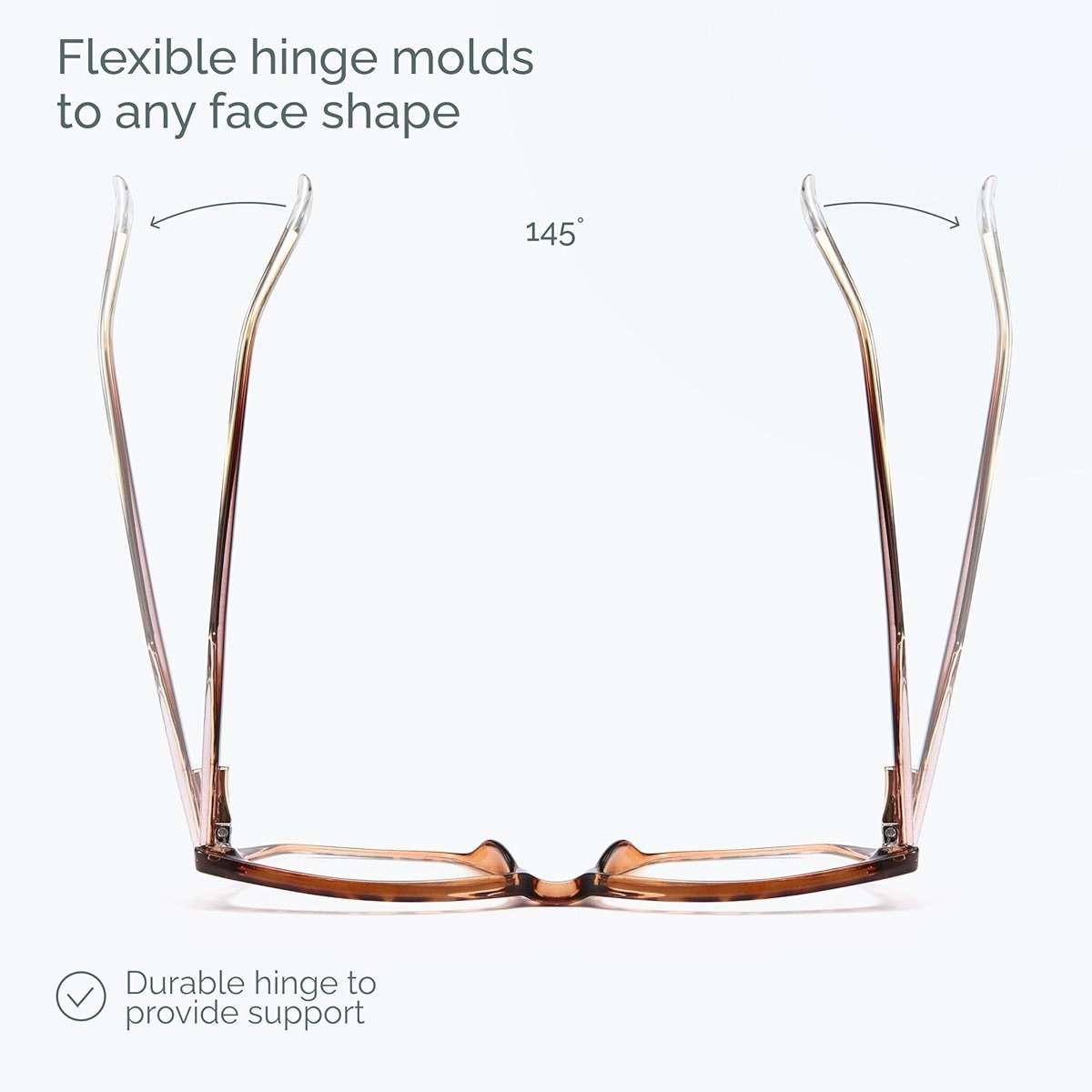 CCVOO Trendy Reading Glasses for Women, Oversized Blue Light Readers, Cheaters Eyeglasses, Stylish Square Cat Eye Glasses - Image 7