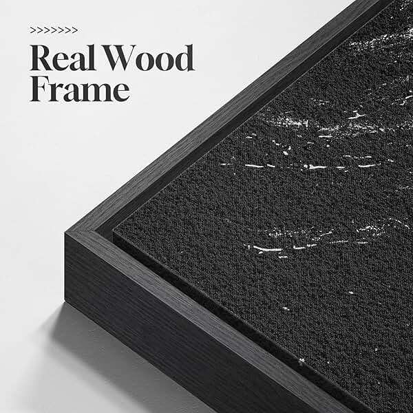 Framed Black and White Abstract Beach Canvas Wall Art, Modern Minimalist Art Prints Paintings Artwork for Walls, Ocean Wave Pictures for Living Room Dining Room Bedroom Bathroom Wall Decor 24x36 In - Image 6