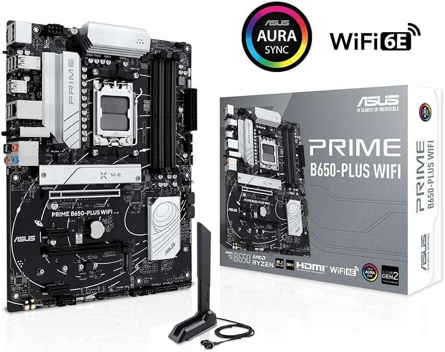 ASUS Prime B650-PLUS WiFi AMD B650 AM5 Ryzen™ Desktop 9000 8000 & 7000 ATX Motherboard, DDR5, PCIe 5.0 M.2, 2.5Gb LAN, WiFi 6E, HDMI™, SATA 6 Gbps, USB Type-C®, BIOS Flashback™, Thunderbolt™ 4 Header - Image 9