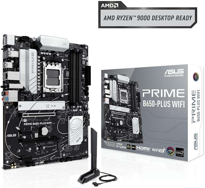 ASUS Prime B650-PLUS WiFi AMD B650 AM5 Ryzen™ Desktop 9000 8000 & 7000 ATX Motherboard, DDR5, PCIe 5.0 M.2, 2.5Gb LAN, WiFi 6E, HDMI™, SATA 6 Gbps, USB Type-C®, BIOS Flashback™, Thunderbolt™ 4 Header - Image 10