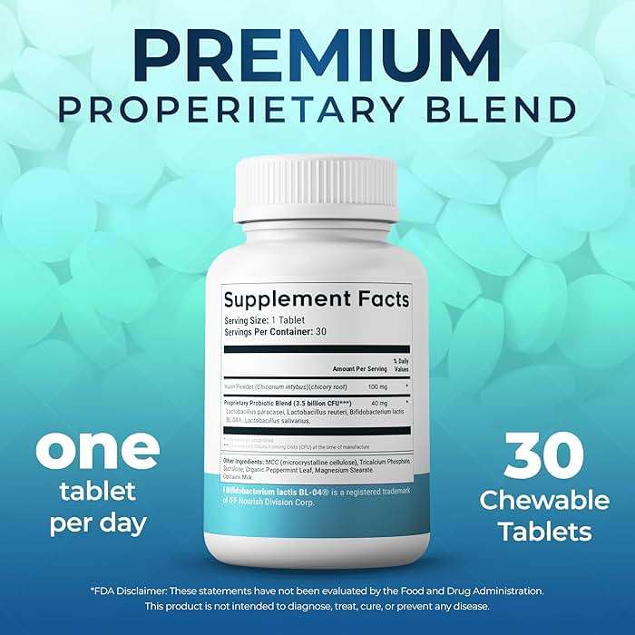 PurDentix Oral Health Probiotic – 4-Strain Formula for Healthy Gums, Teeth & Fresh Breath – 90 Chewable Tablets - Image 3