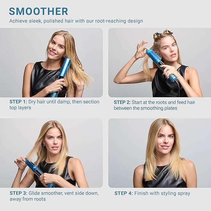 BaBylissPRO StyleSwitch Ionic Multi-Styler, Air Styler and Hair Dryer, Lightweight Hot Air Brush with 5 Attachments, Automatic Dual Voltage - Image 7