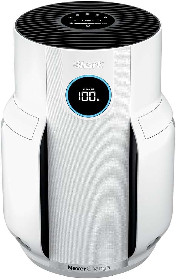 Shark Air Purifier for Home, NeverChange, for Large Room, Bedroom, Home Office, HEPA-Exceeding Filter, Captures Pollutants, Pet Dander, Dust, Odor, Smoke, and More, HP153, White - Image 1