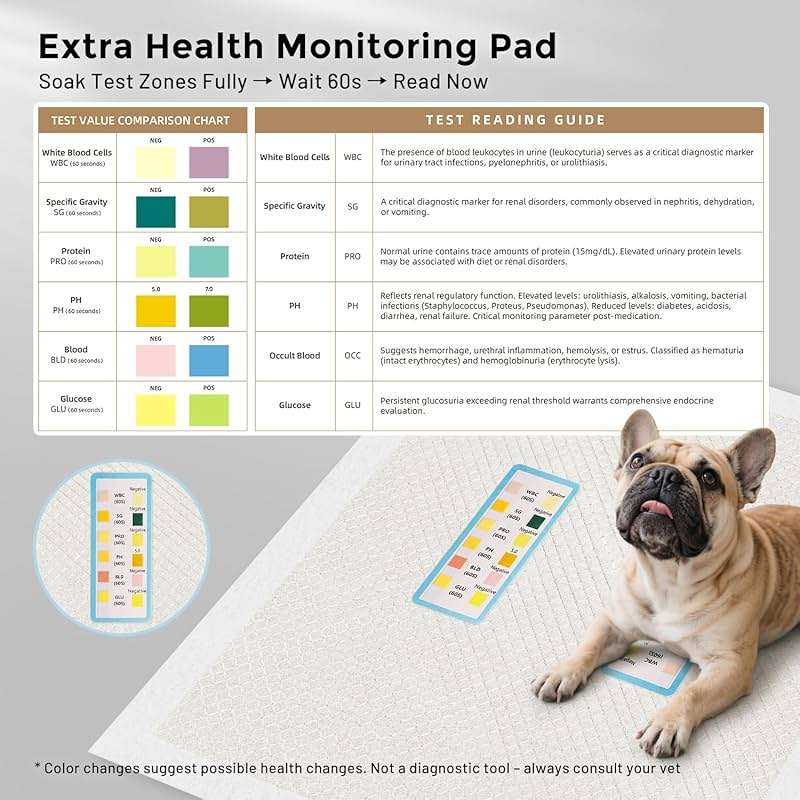 ZOMISIA Charcoal Puppy Pee Pads for Dogs Extra Large, 28"x34" 30 Counts + 1 Extra Health Monitoring Pad - XL Dog Potty Training Pads Disposable, Odor-Control, Super Absorbent & Leak-Proof - Image 5