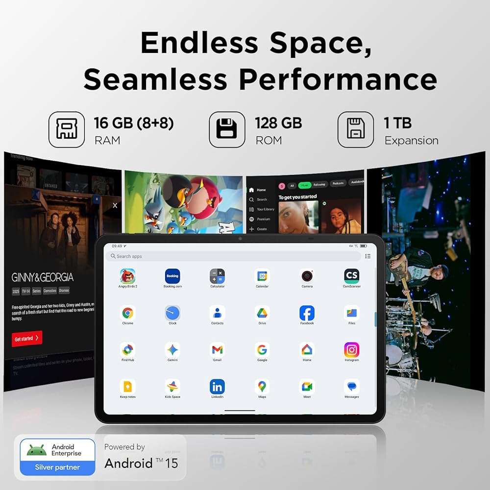 TCL NXTPAPER 11 Gen 2 Android Tablet, 11" Drawing Pad & Digital Notebook, Stylus & Flip Case Included, NXTPAPER 4.0 Display, Android 15, AI Tools, 8+8GB RAM, 128GB Storage, 8000mAh Battery, Gray - Image 6